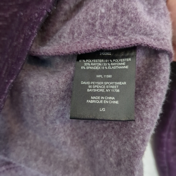 Lot 2 32 Degree Heat Sweat Shirts Women's  Large Purple/Green Cowl Neck Active - Picture 8 of 8